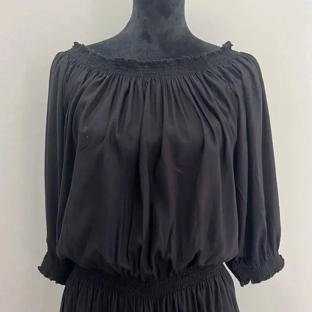 Melissa Odabash Mini Dress Size M Ivy Bandeau Strapless Crochet Sexy - Black - Picture 7 of 12